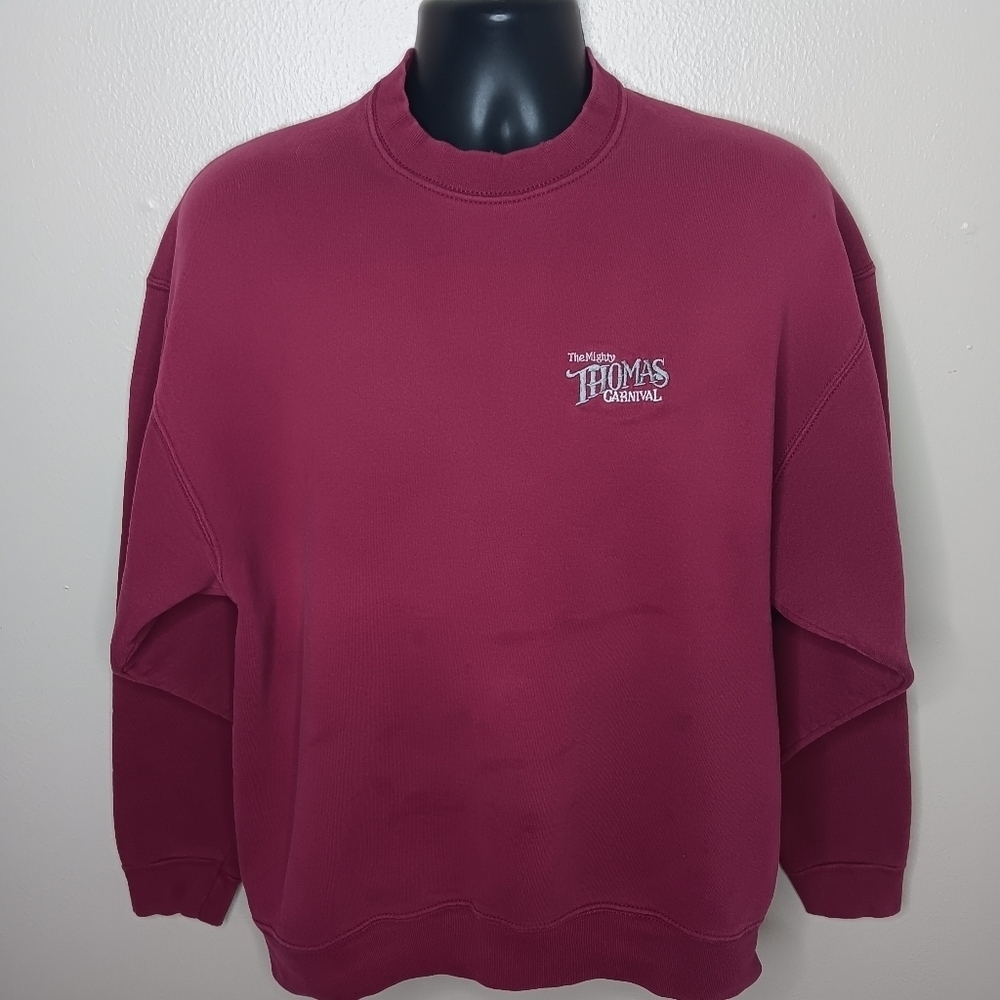 Vintage 90s Mighty Thomas Carnival Adult XL Sweatshirt  Crewneck FOTL Hvwt USA